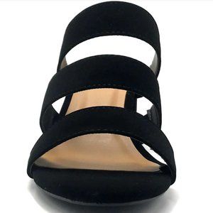 Bamboo Headline-12 black suede sandal